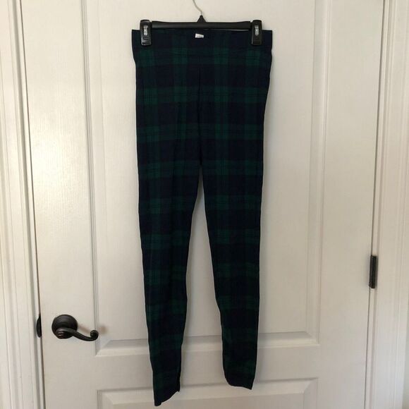 Old Navy Womens‎ Soft Plaid Leggings High Waisted Stretch Green Size Small NWOT - Picture 1 of 8